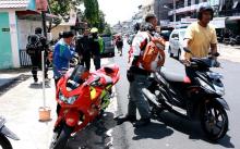 Rombongan Moge dari Batam Serempet Pengemudi Mio